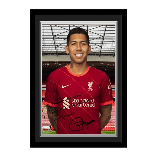 Liverpool FC Firmino Autograph Photo Framed