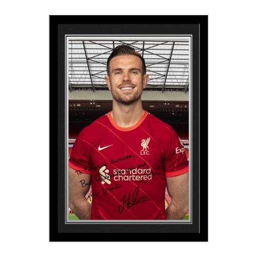 Liverpool FC Henderson Autograph Photo Framed