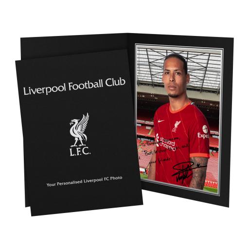 Liverpool FC Van Dijk Autograph Photo Folder