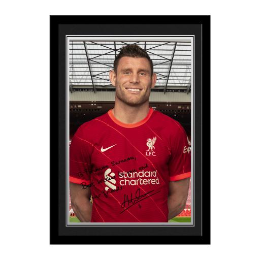 Liverpool FC Milner Autograph Photo Framed