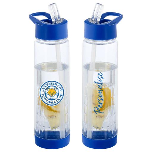 White Official Personalised Leicester City FC Crest Insulated Water Bottle