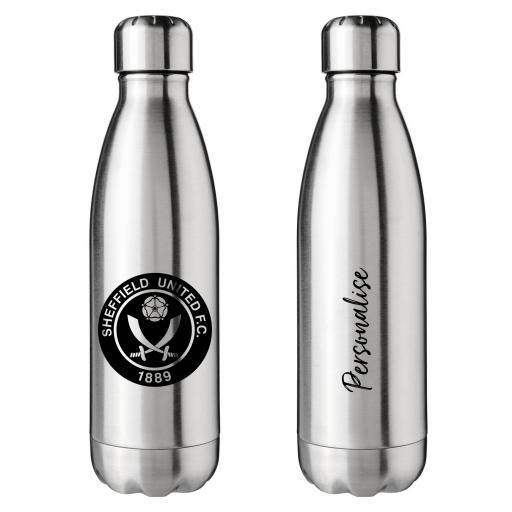 Sheffield United FC Crest Silver Insulated Water Bottle