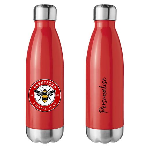Brentford FC Crest Red Insulated Water Bottle