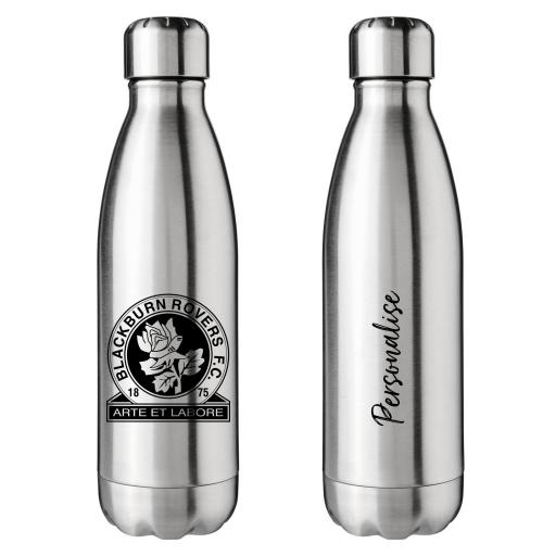 Blackburn Rovers FC Crest Silver Insulated Water Bottle