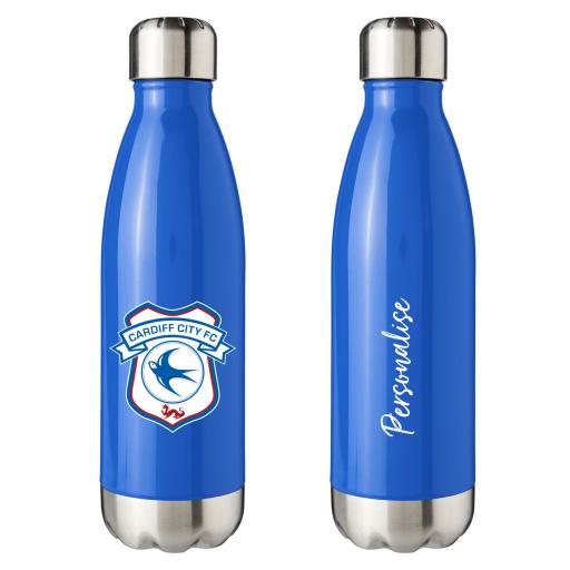 Cardiff City FC Crest Blue Insulated Water Bottle