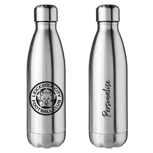 Leicester City FC Crest Silver Insulated Water Bottle