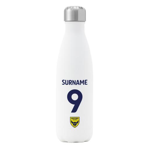 Oxford United FC Back of Shirt Insulated Water Bottle - White