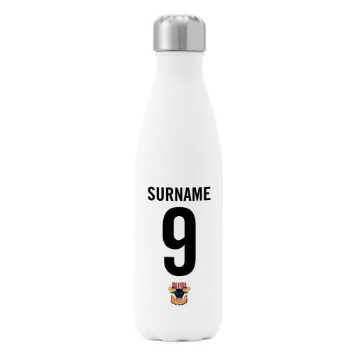 Bradford Bulls Back of Shirt Insulated Water Bottle - White