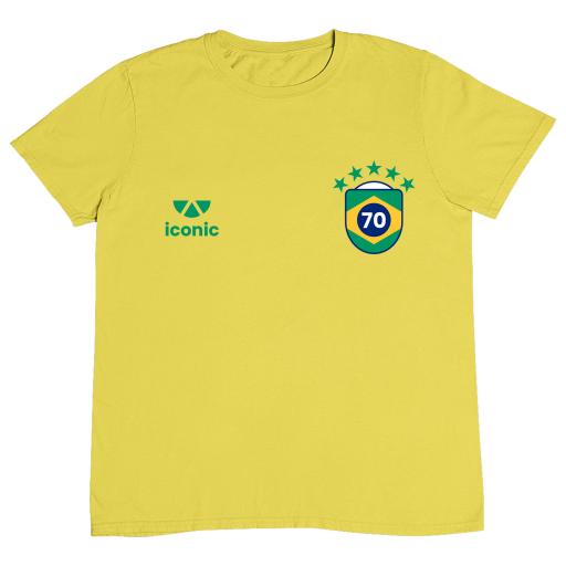 Brazil Pele Legends Men's T-Shirt - Yellow
