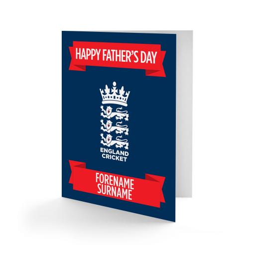 England Cricket Crest Father's Day Card