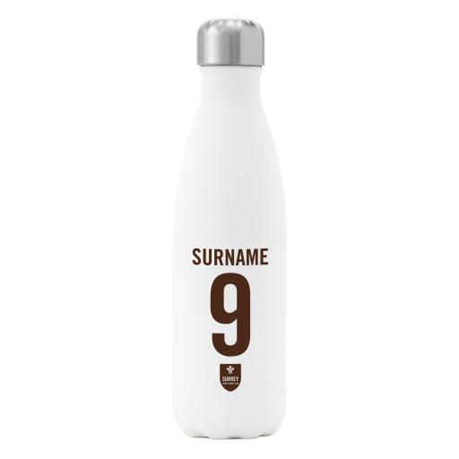 Surrey CCC Back of Shirt Insulated Water Bottle - White