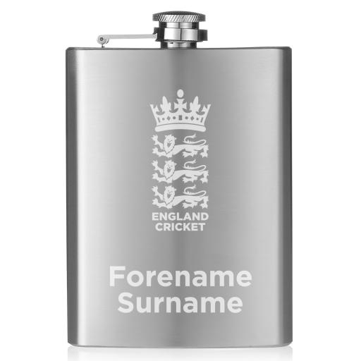 England Cricket Crest Hip Flask
