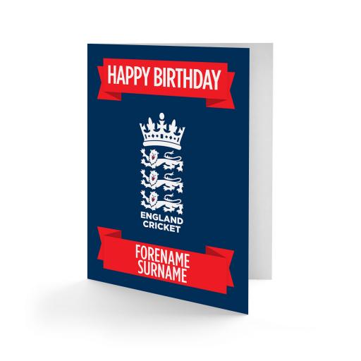 England Cricket Crest Birthday Card
