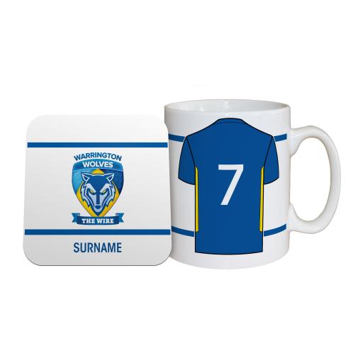 Warrington Wolves Shirt Mug & Coaster Set
