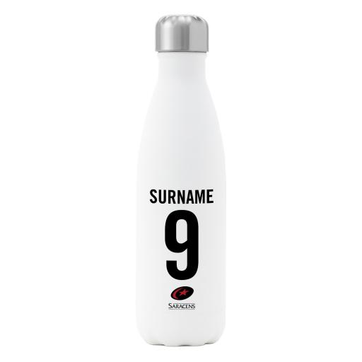 Saracens Back of Shirt Insulated Water Bottle - White