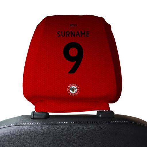 Brentford FC Back of Shirt Car Headrest Cover